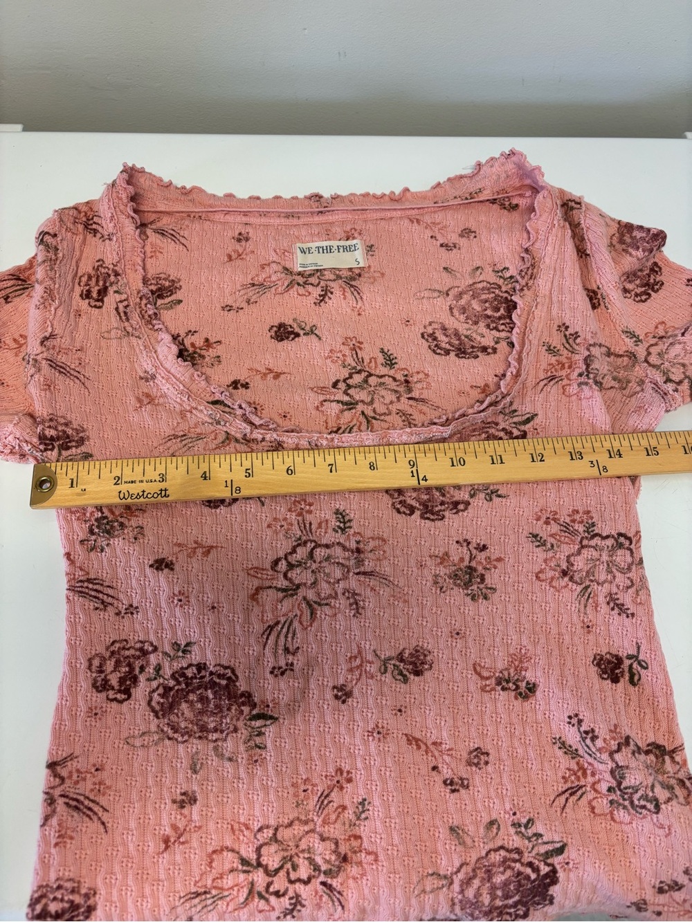 We The Free Clover Floral Thermal Long Sleeve Top Women’s Size Small - Picture 9 of 12